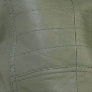 Pelle D’annata Ladies Real Leather Biker Jacket in Ocean Green RRP £279