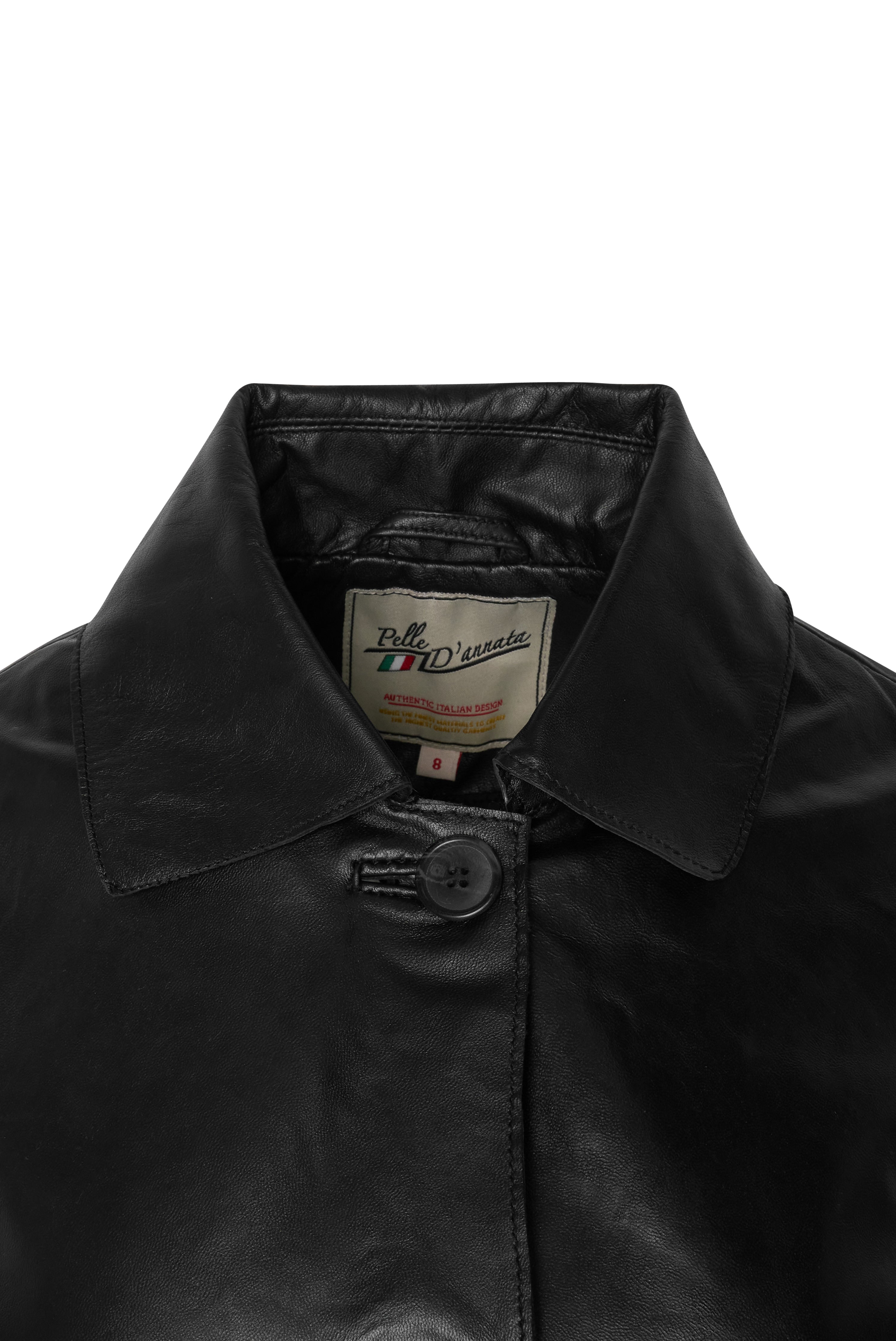 Megan Pelle D’annata Real Leather Jacket in Black RRP £279