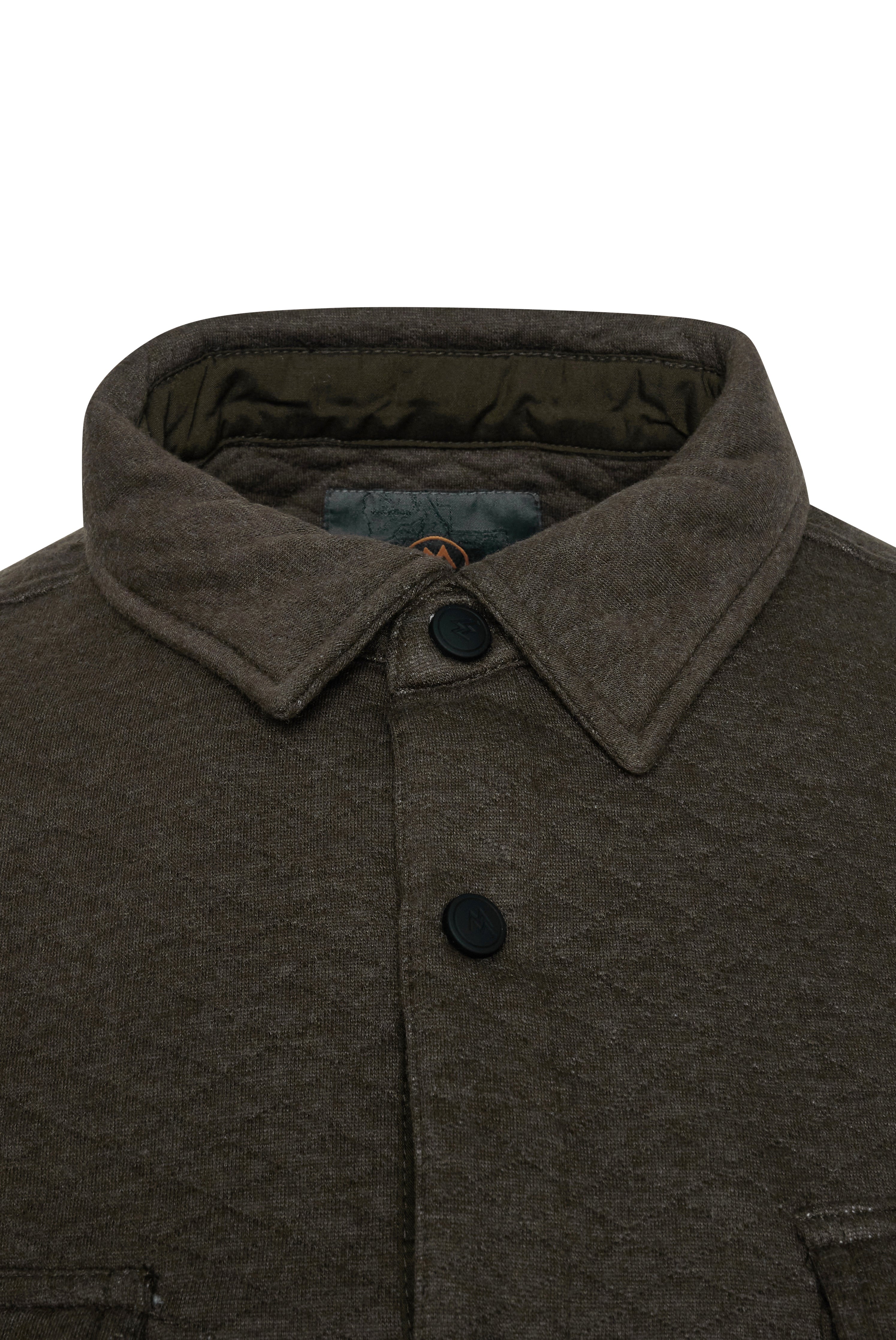 Virgil Quilted Overshirt Brown RRP £100
