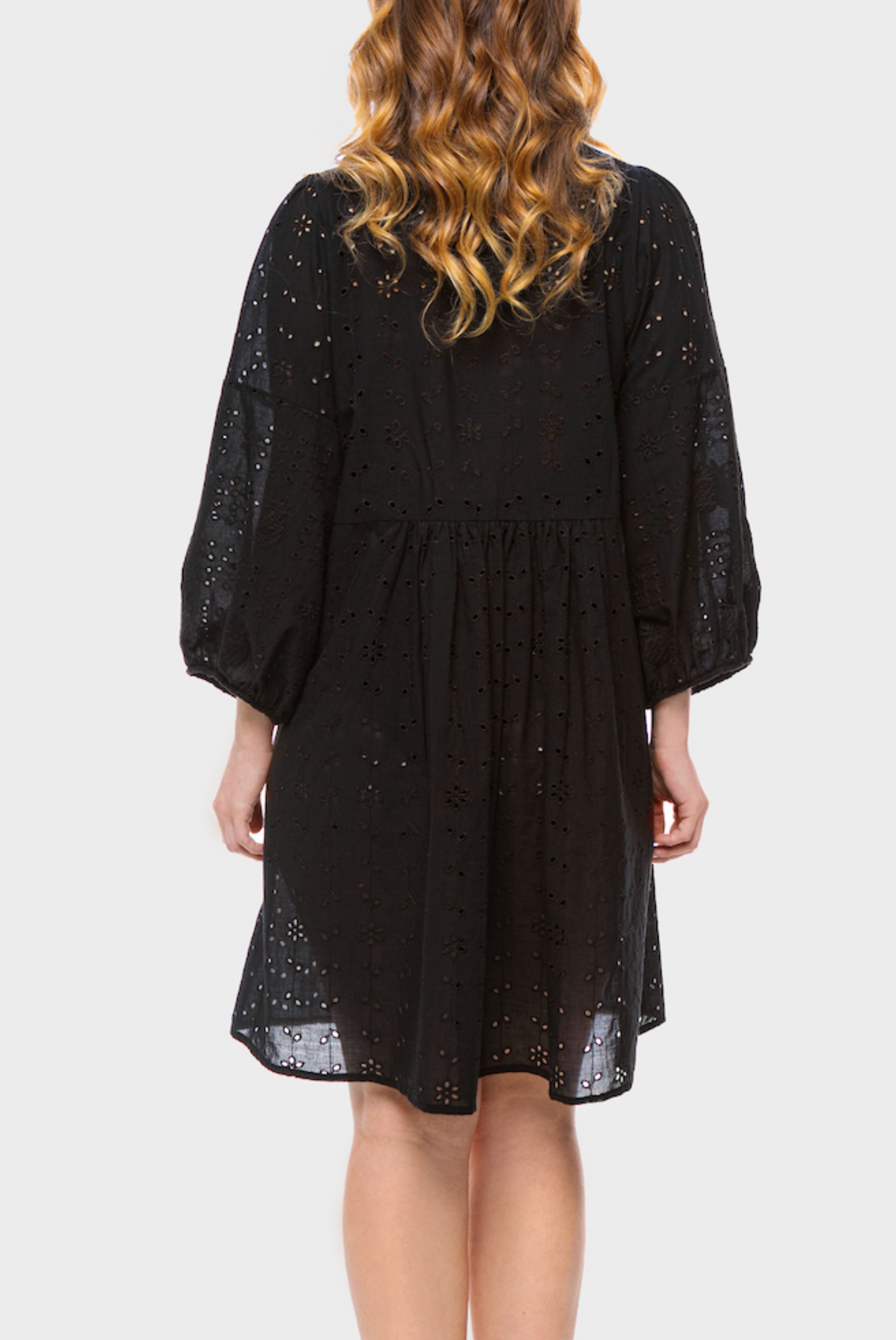 Elle Jane Embroidery Anglaise Beach Dress in Black RRP £99