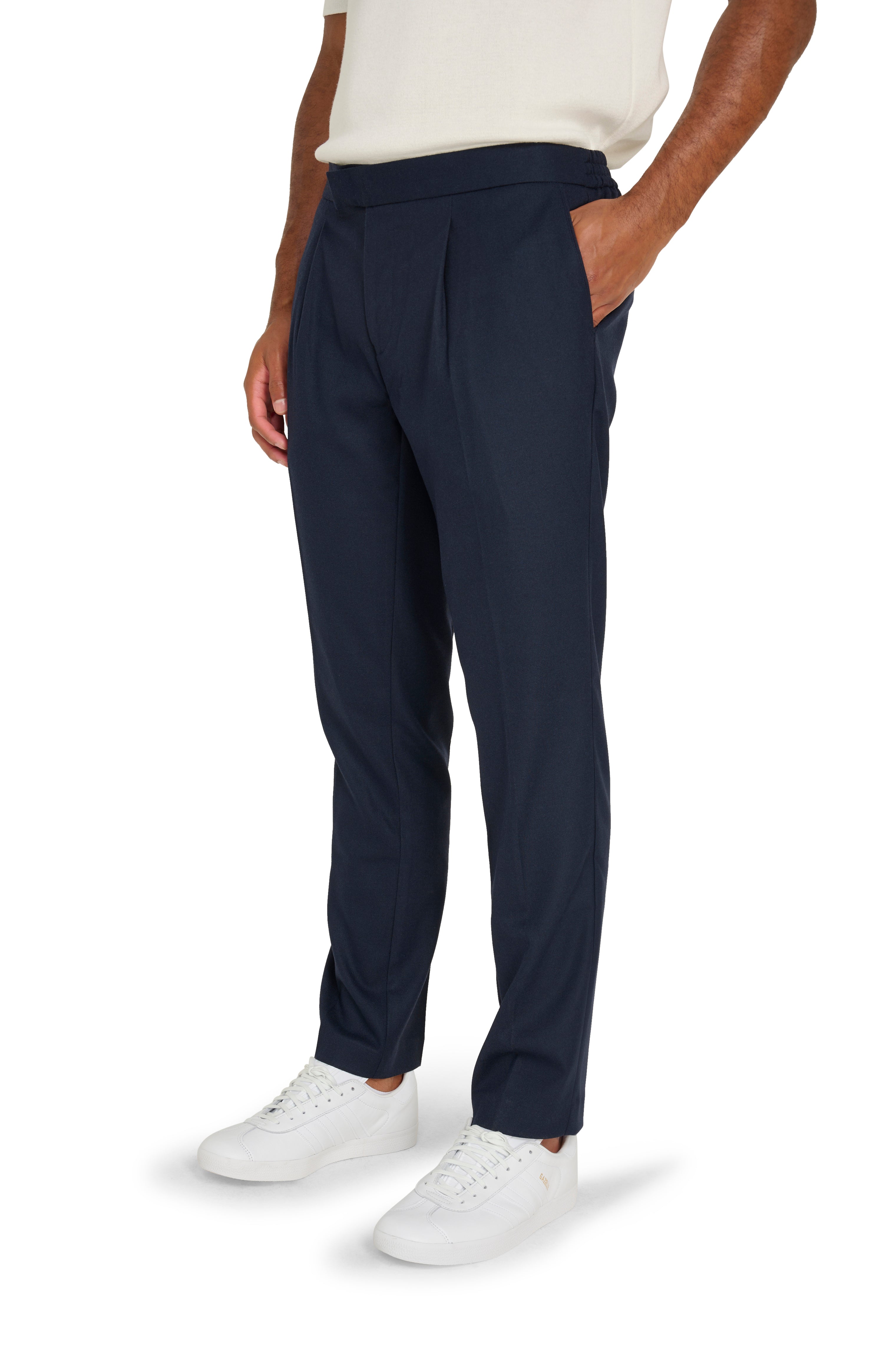 Arthur Flannel Trousers in Navy RRP £89