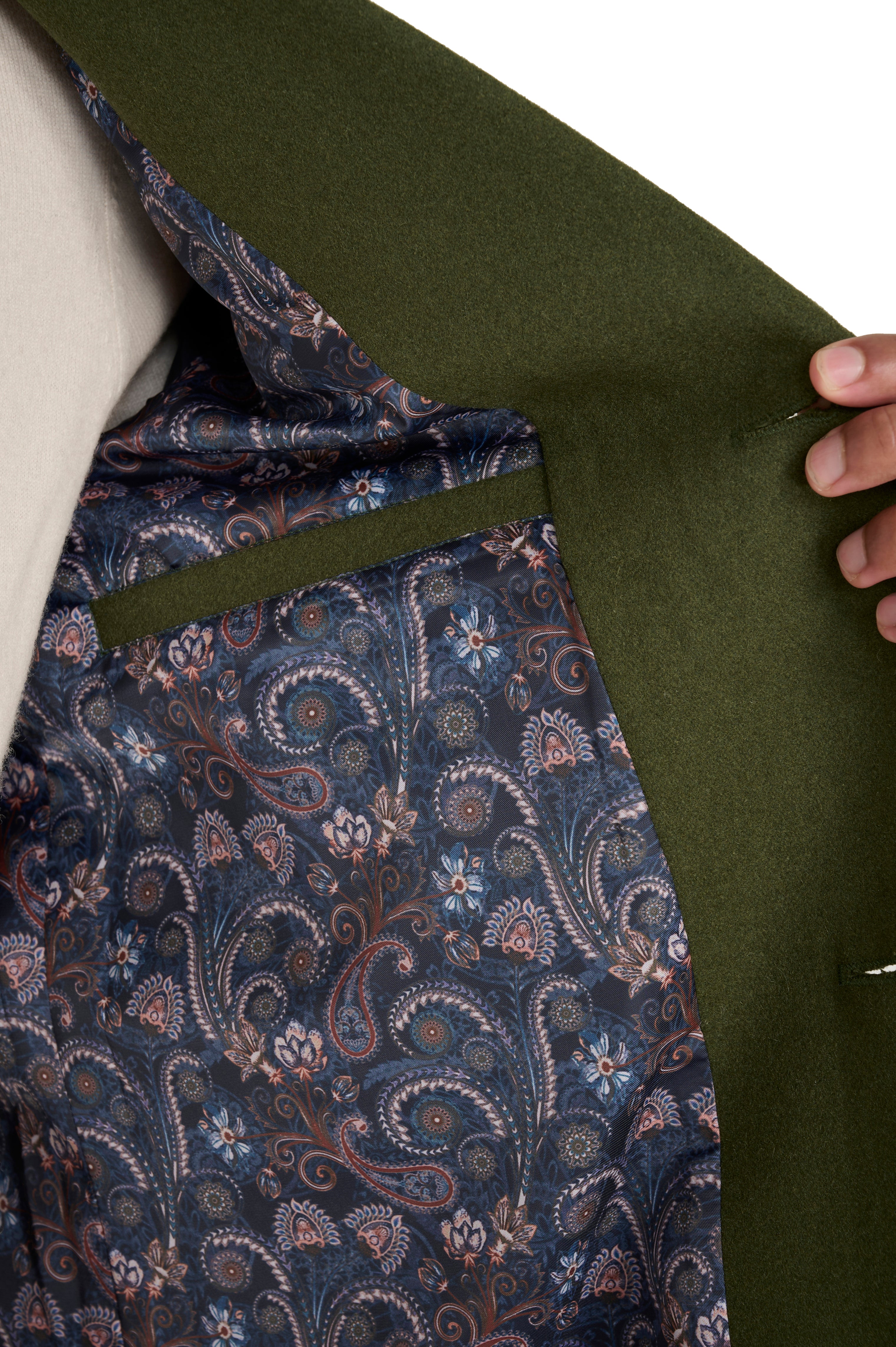 Josh Wool Melton Overcoat in Khaki RRP £179