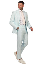Load image into Gallery viewer, Lukus Two Piece Linen Suit in Pale Blue RRP £299
