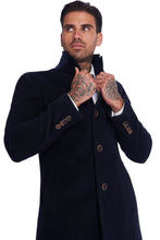 Load image into Gallery viewer, Greyson Single Breasted Navy Wool Coat RRP £135
