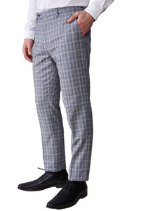 Harry Brown Ellis Grey & Blue Check Three Piece Suit RRP £299