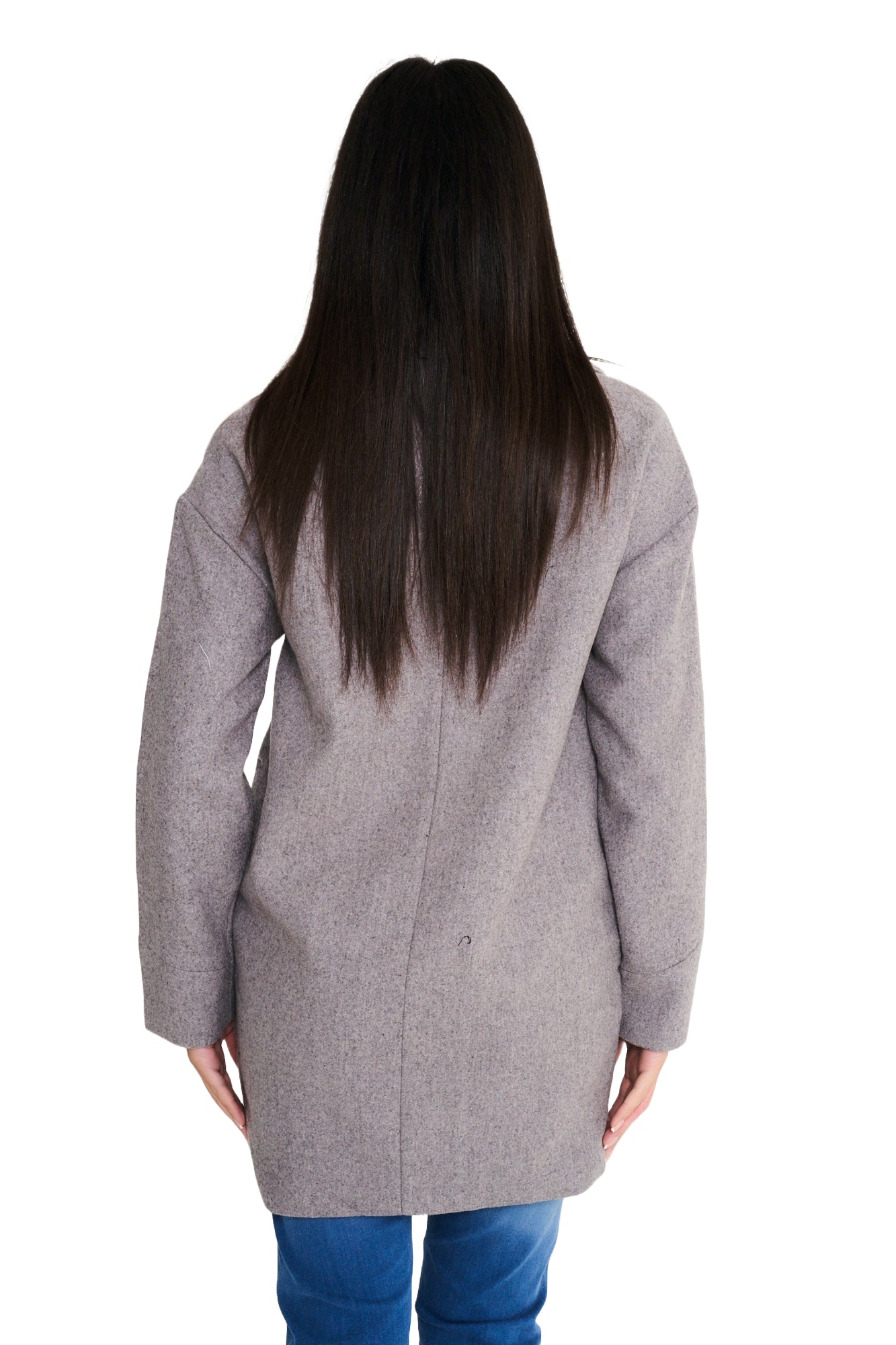 Elle Ladies Alice Wool Coat in Grey RRP £179