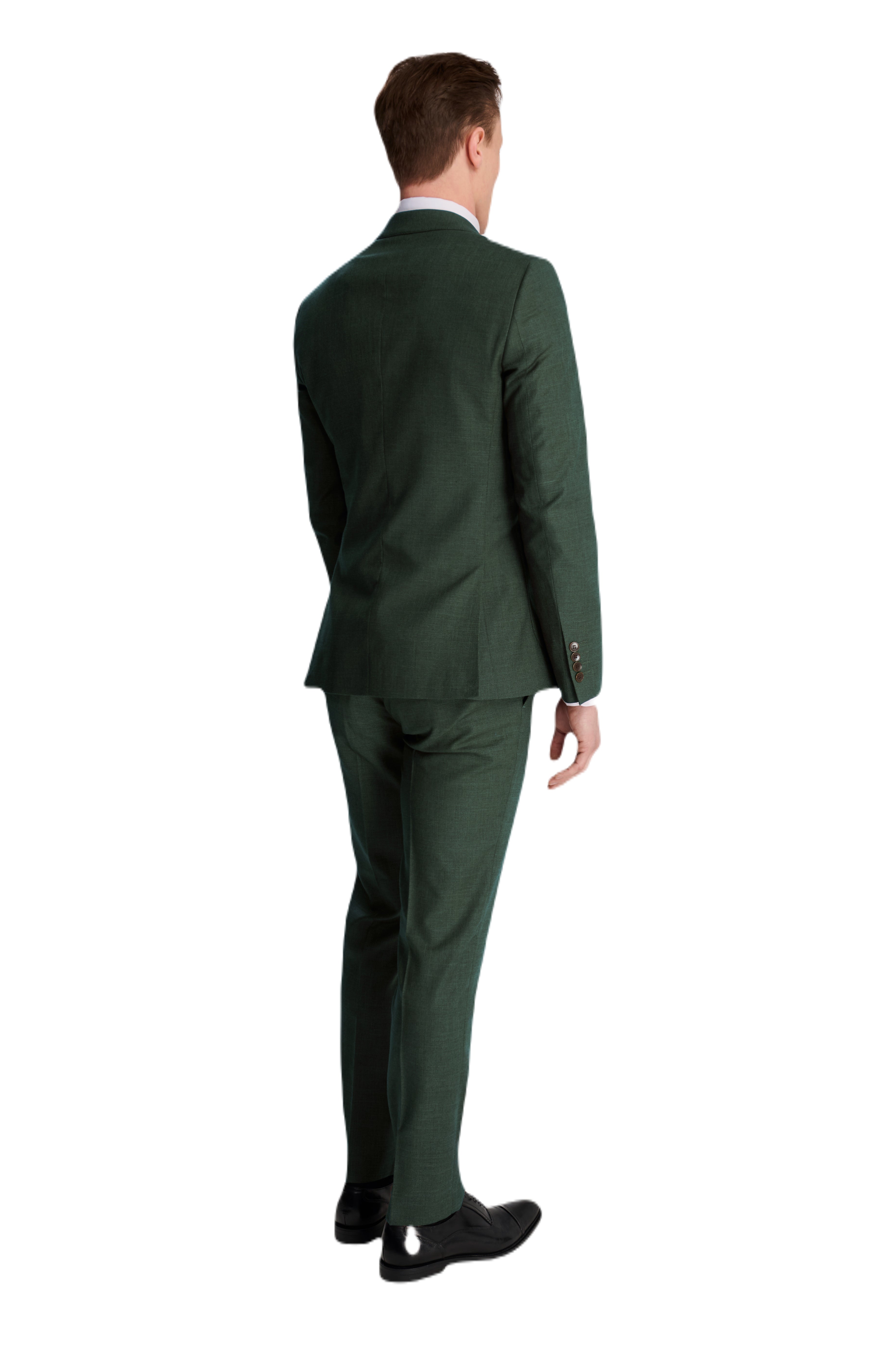 Sandro Linen Look Double Breasted Suit Jacket in Green RRP £129