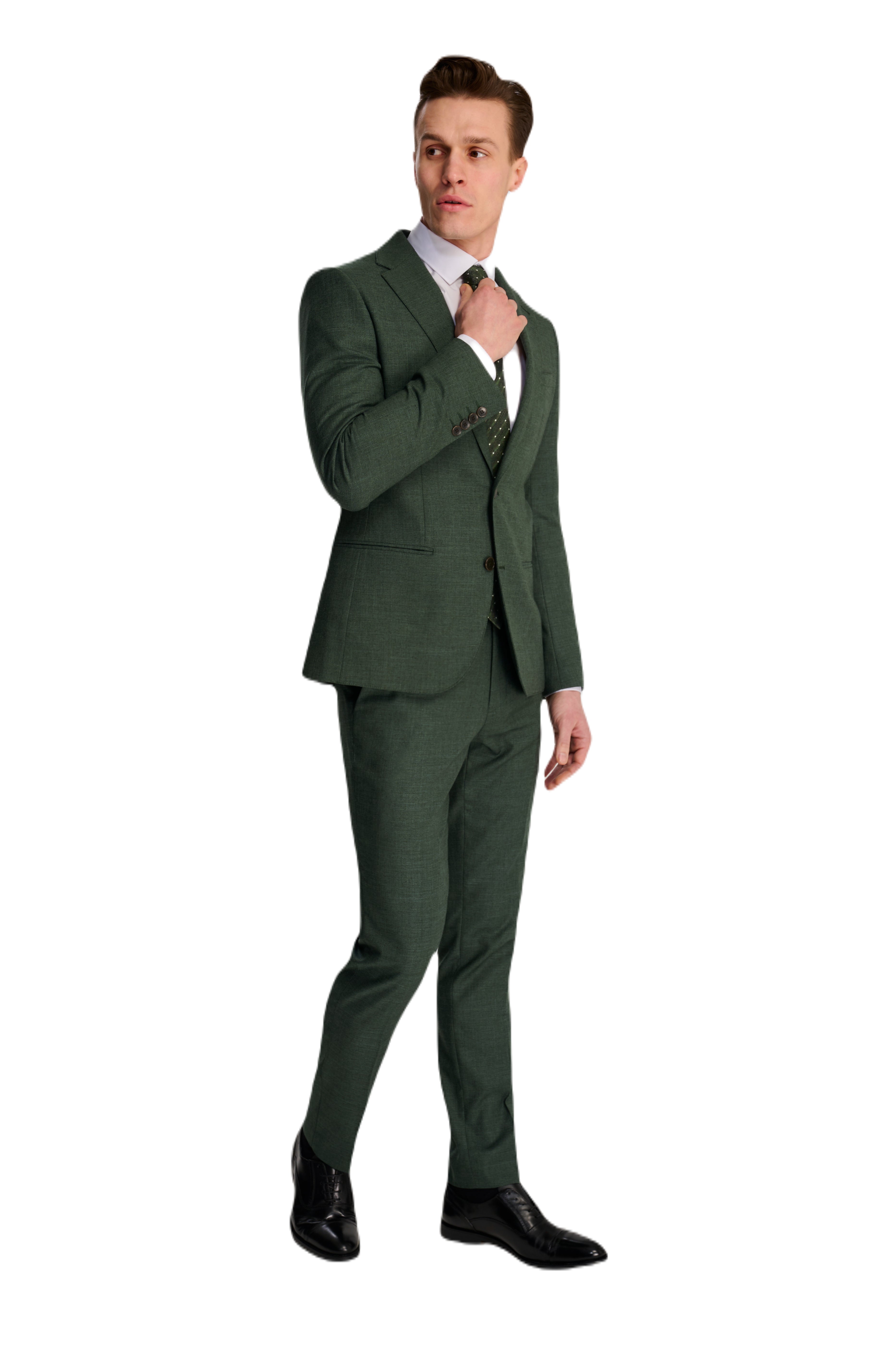 Sandro Slim Fit Linen Look Suit Jacket in Green RRP £129