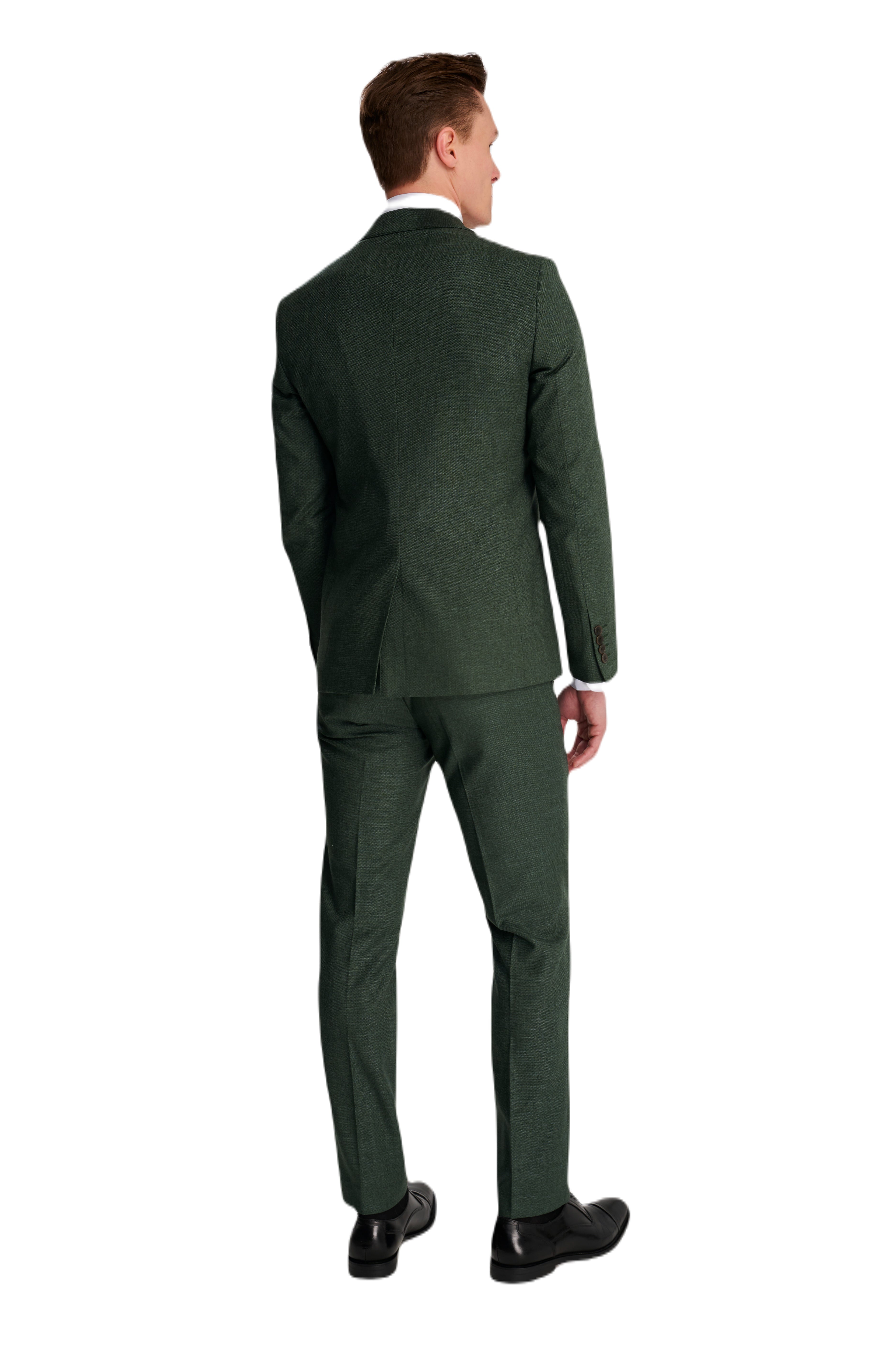 Sandro Slim Fit Linen Look Suit Jacket in Green RRP £129