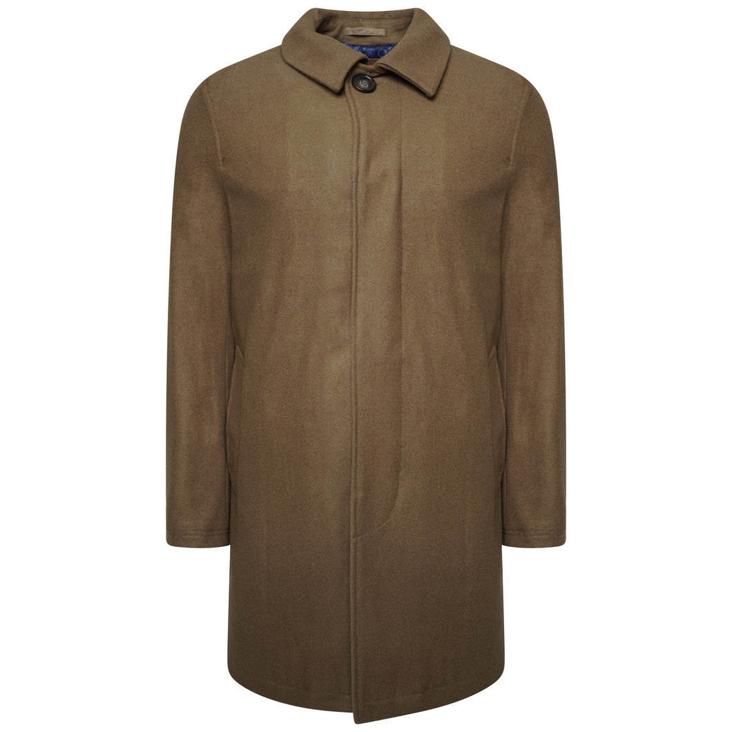Harry Brown Camel Wool Blend Overcoat RRP £135