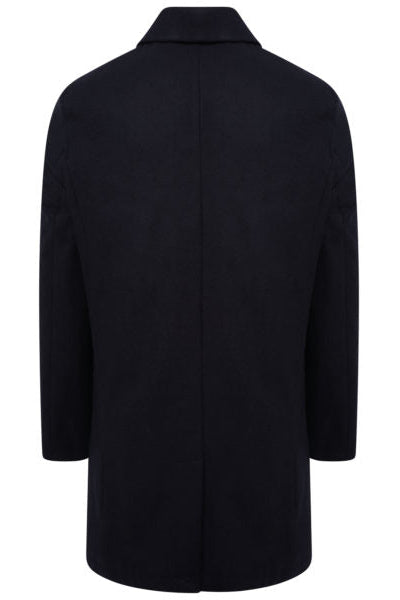 Harry Brown Navy Wool Blend Overcoat RRP £135