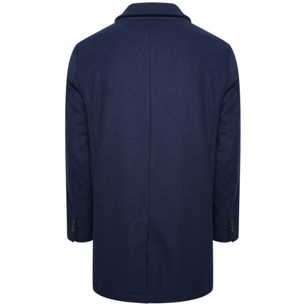 Harry Brown Navy Wool Overcoat RRP £135