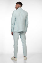 Load image into Gallery viewer, Gabriele Double Breasted Linen Suit in Pale Blue RRP £299
