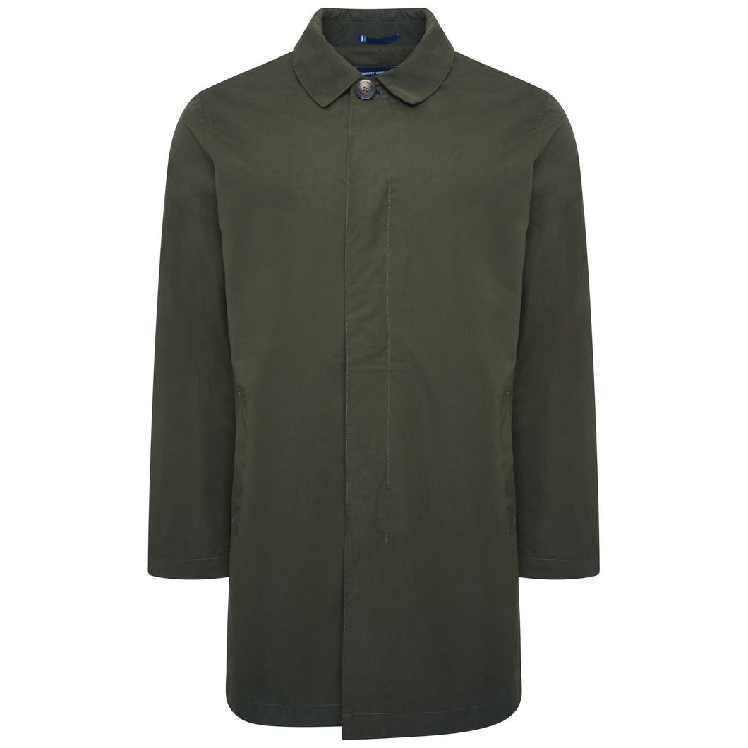 Harry Brown Single Breasted Trench Coat in Khaki RRP £139