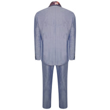 Load image into Gallery viewer, Harry Brown Three Piece Slim Fit Cotton Suit in Blue Mix RRP £259
