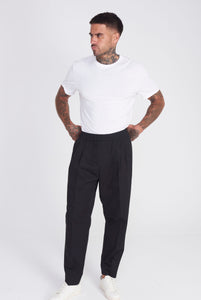 Rome Cotton Trouser in Black RRP £80