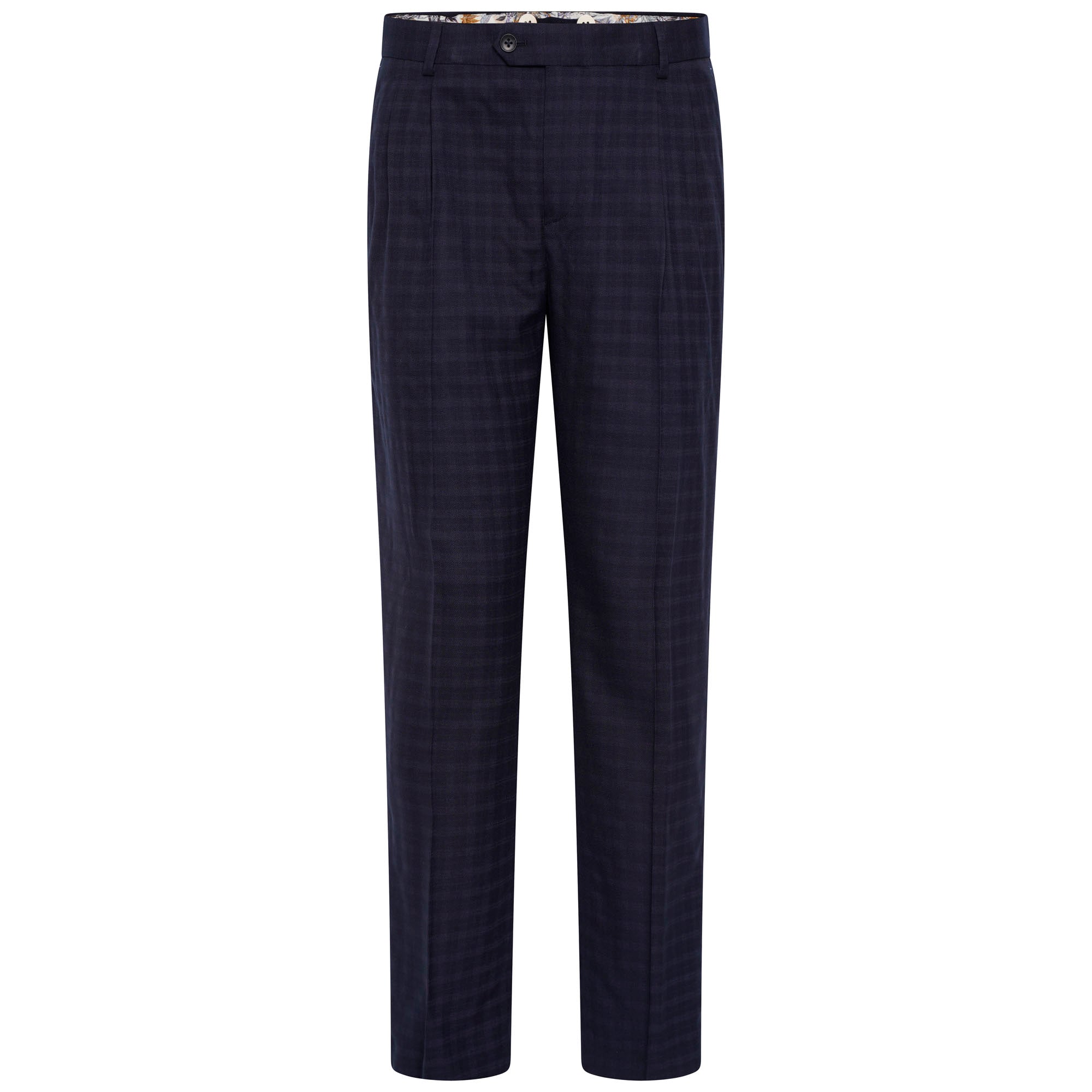 Harry Brown Trousers in Navy Check