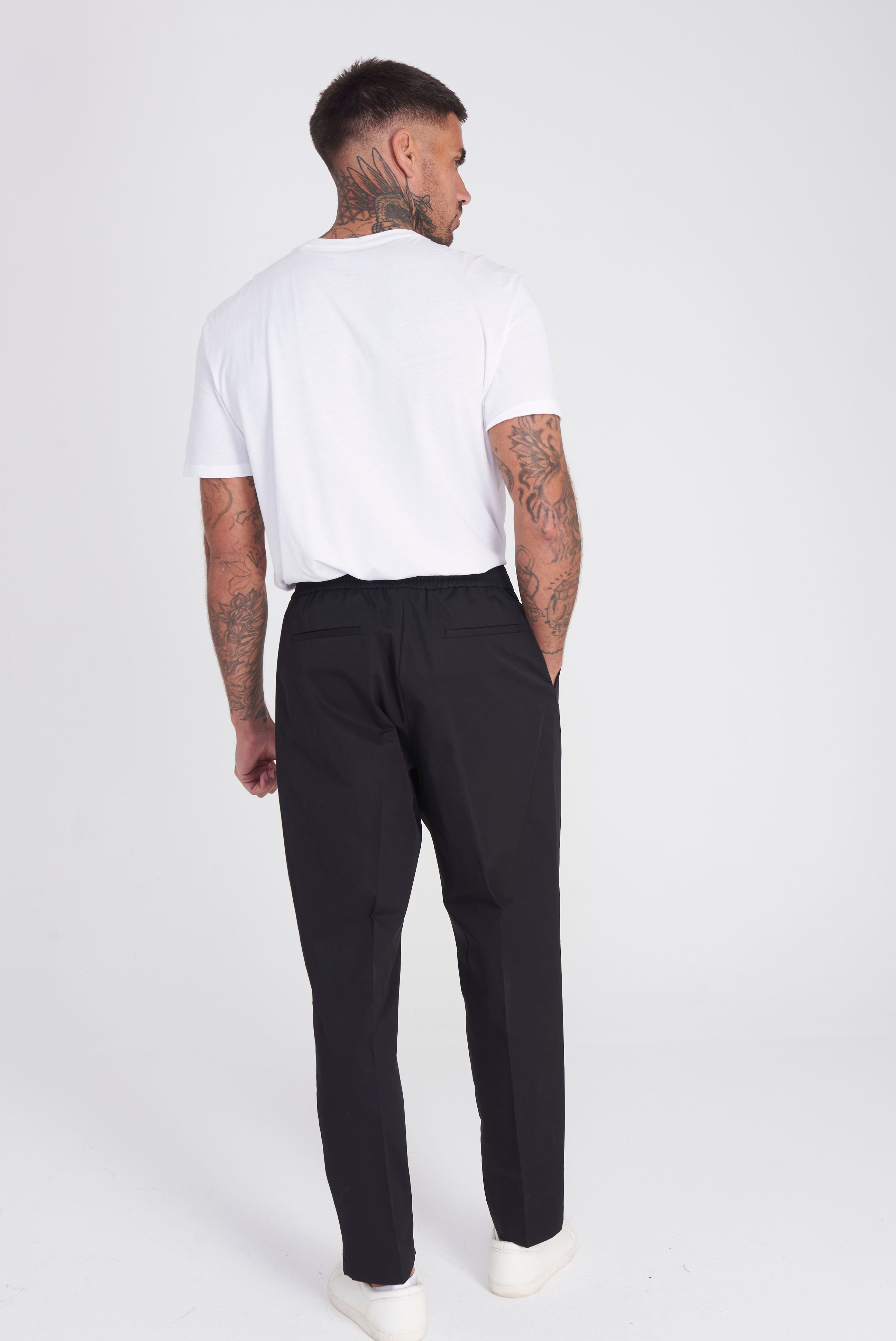 Rome Cotton Trouser in Black RRP £80