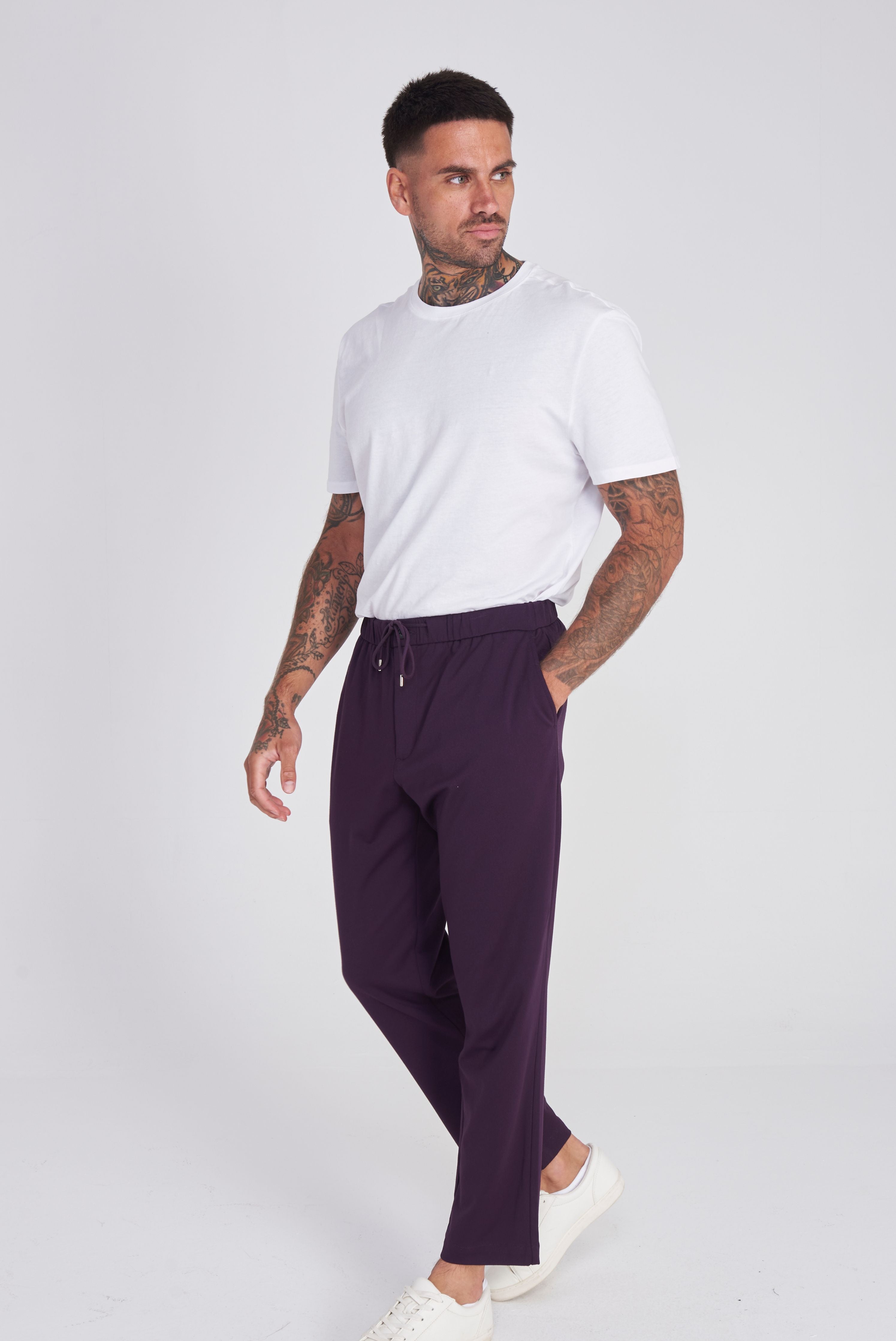 Pamplona Harry Brown Trouser in Purple RRP £80