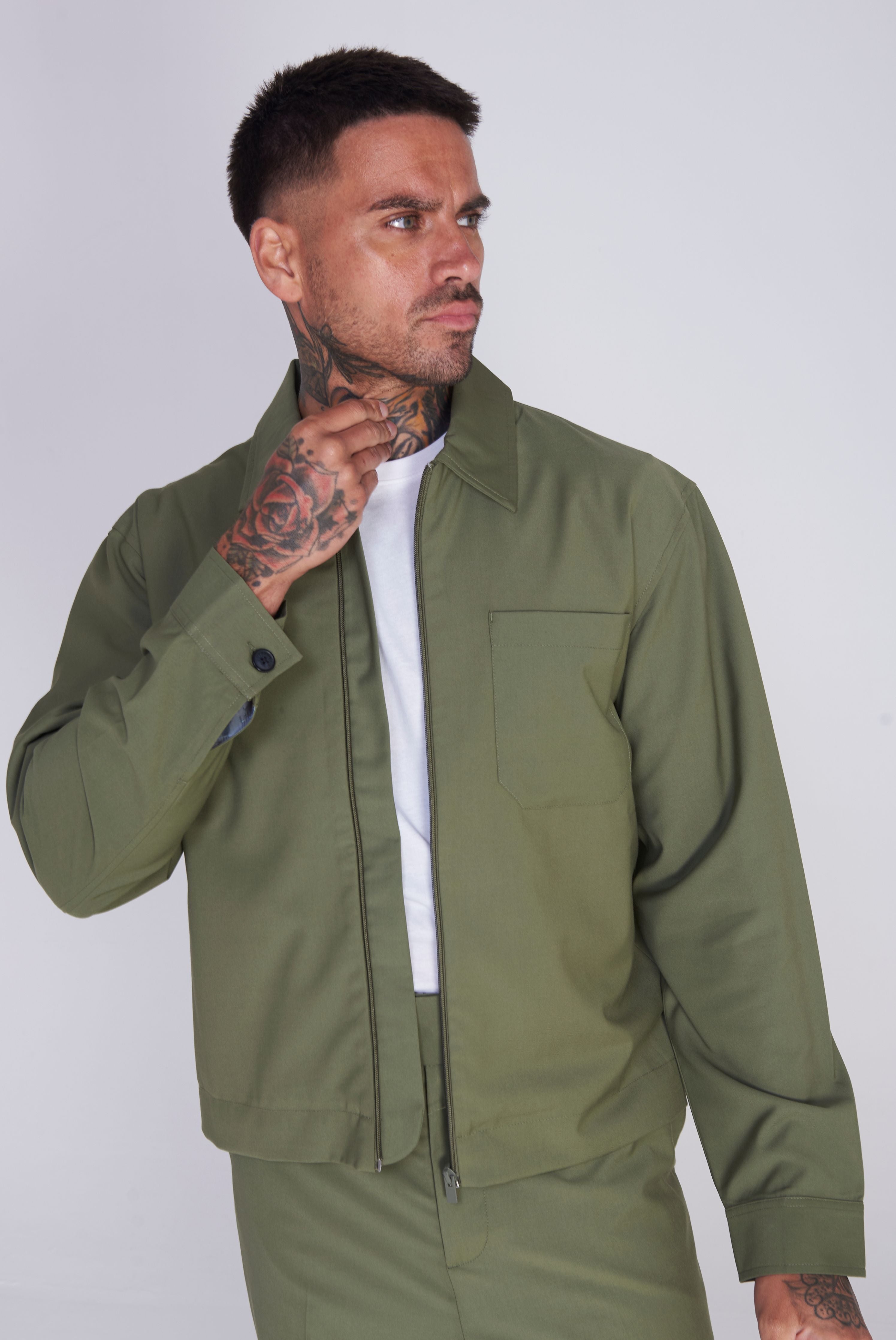 Valencia Shacket Harry Brown Jacket in Khaki RRP £110