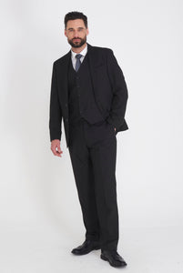 Carter & Jones Black  Big & Tall Three Piece Tailored Fit Suit RRP £249