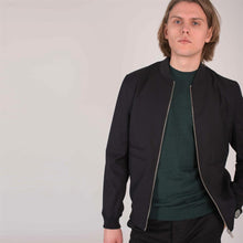Load image into Gallery viewer, Harry Brown Black Smart Casual Bomber Jacket
