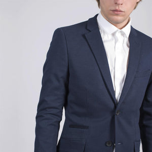 Harry Brown Blue Viscose Blend Tailored Blazer