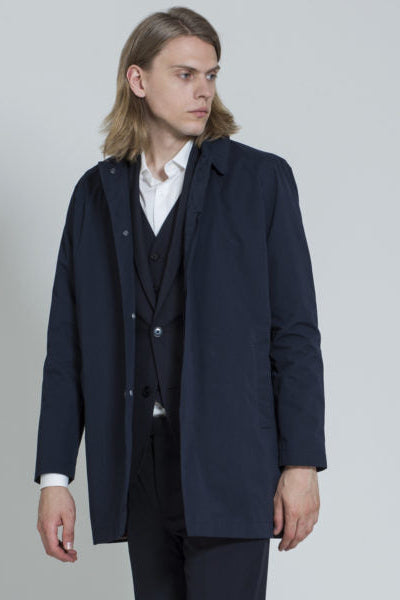 Harry Brown Navy Single Breasted Trench Coat RRP £139