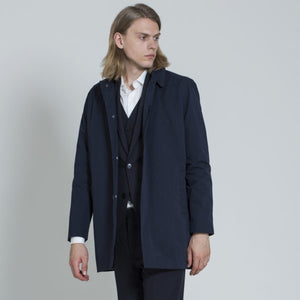 Harry Brown Navy Single Breasted Trench Coat RRP £139