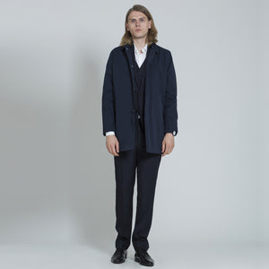 Harry Brown Navy Single Breasted Trench Coat RRP £139