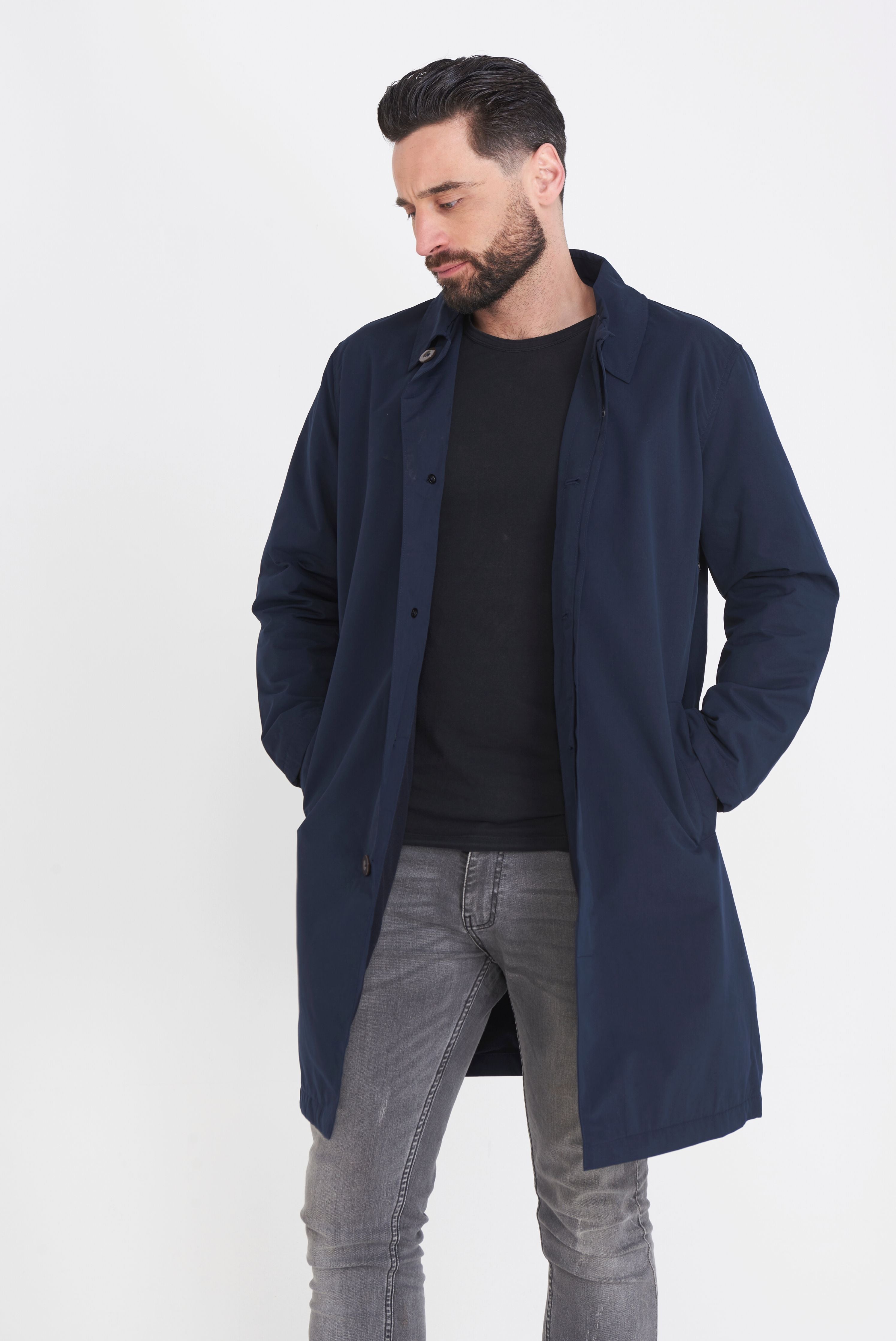 Carter & Jones Navy Rain Coat RRP £129