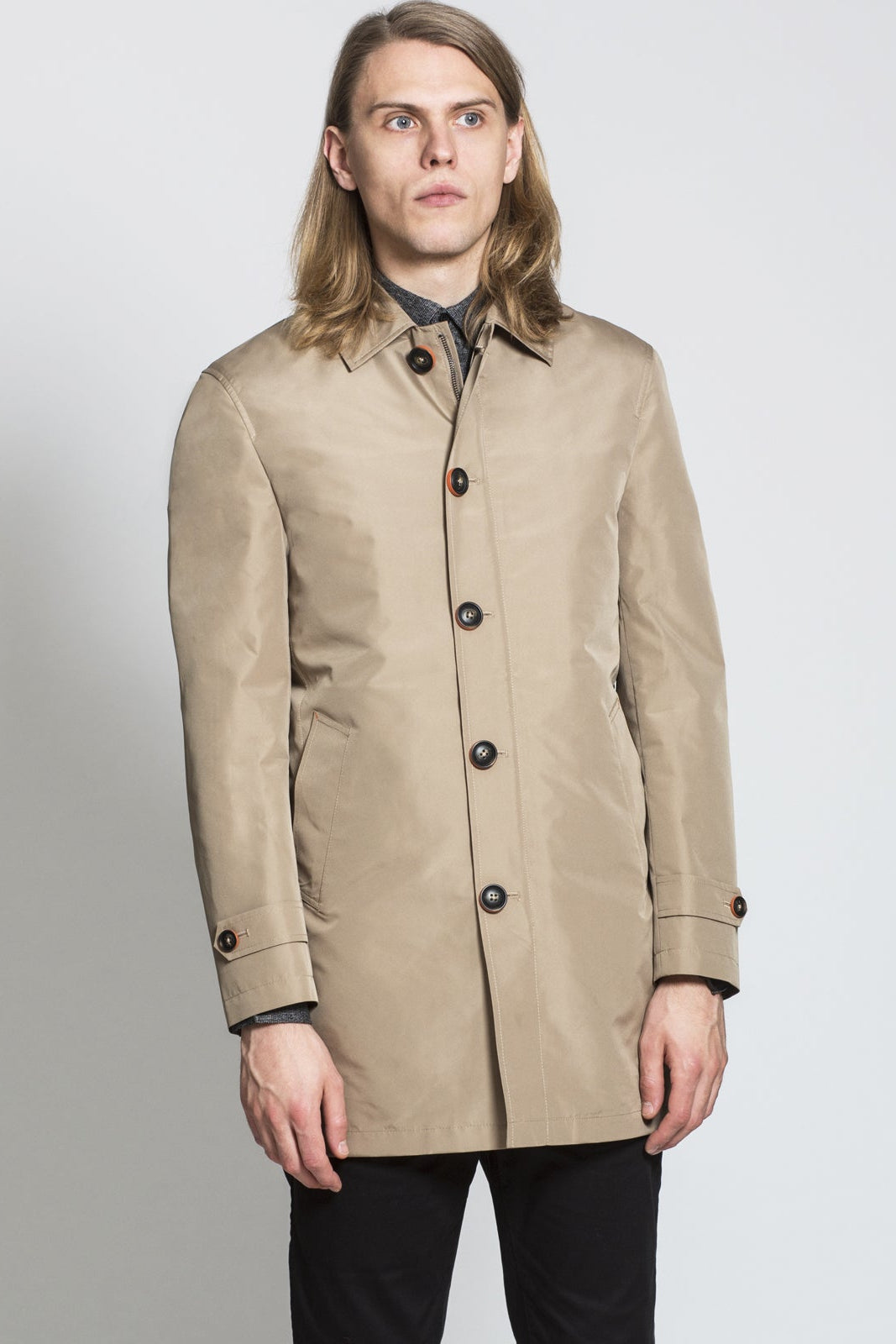 HARRY BROWN Toffee Rain Mac with Detachable Lining RRP £150