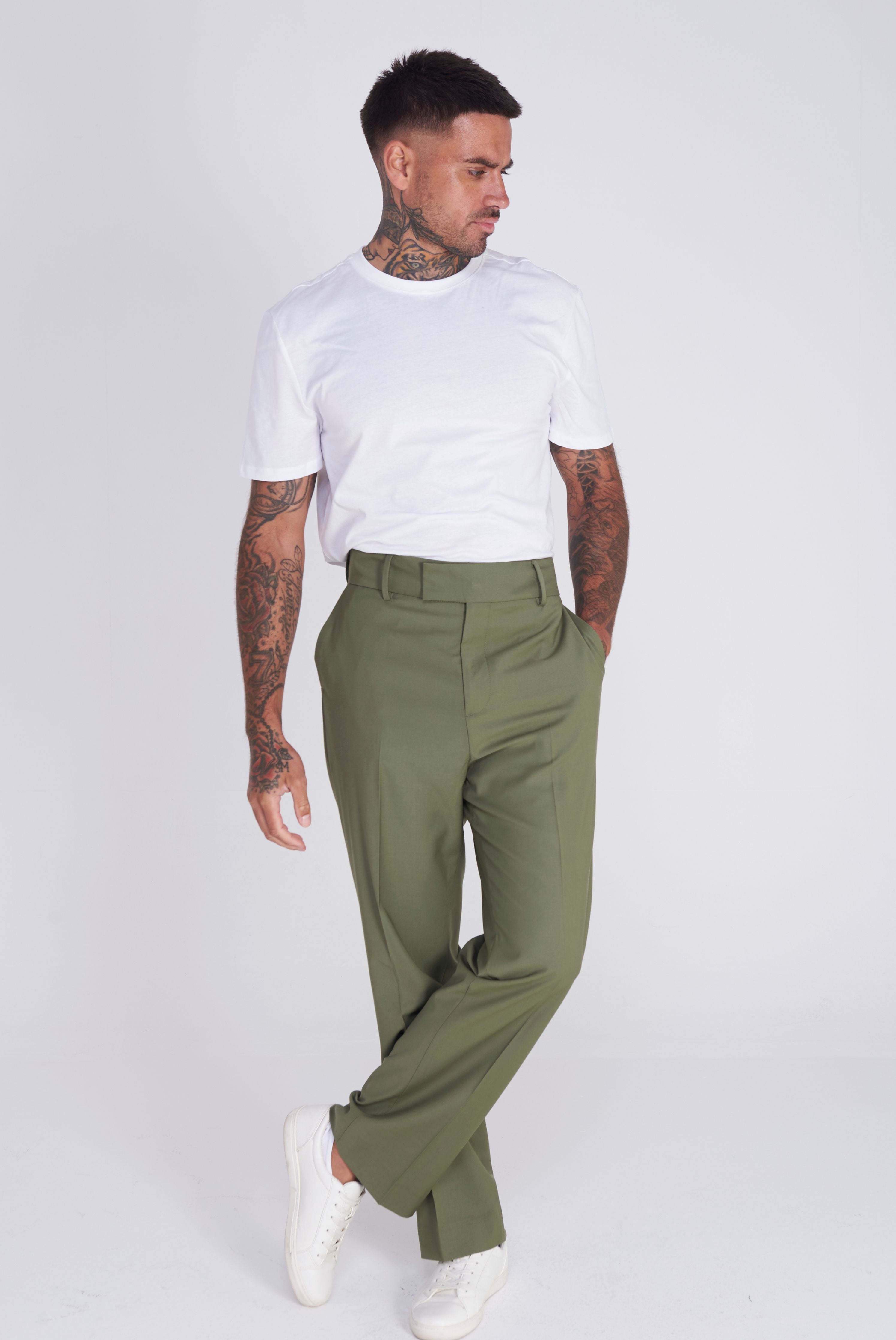 Malaga Harry Brown Trouser in Khaki RRP £80