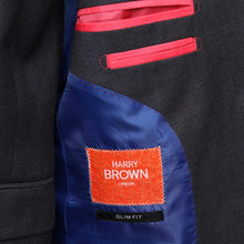 Load image into Gallery viewer, Harry Brown Dark Grey Check Three Piece Slim Fit Suit RRP £299
