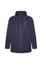 Load image into Gallery viewer, Grey Hawk Water Resistant Cotton Zip Hooded Jacket in Navy RRP £160
