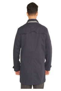 Harry Brown Men's Navy Blue Single Breasted Trench Coat RRP £179