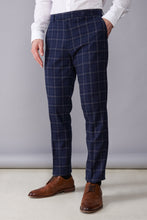 Load image into Gallery viewer, Tyler Navy Check Three Piece Suit RRP £299
