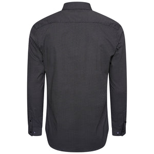 Harry Brown Micro Dot Slim Fit Shirt in Black