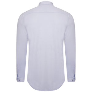 Harry Brown Pique Slim Fit Shirt in Light Blue RRP £80
