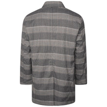 Load image into Gallery viewer, Harry Brown Black White Check Single Breasted Trench Coat RRP 99
