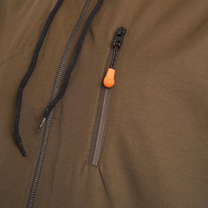 Grey Hawk Water Resistant Cotton Zip Hooded Jacket in Olive RRP £160