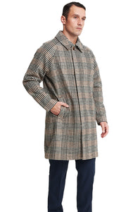 Declyn Brown Check Wool Over Coat RRP £160