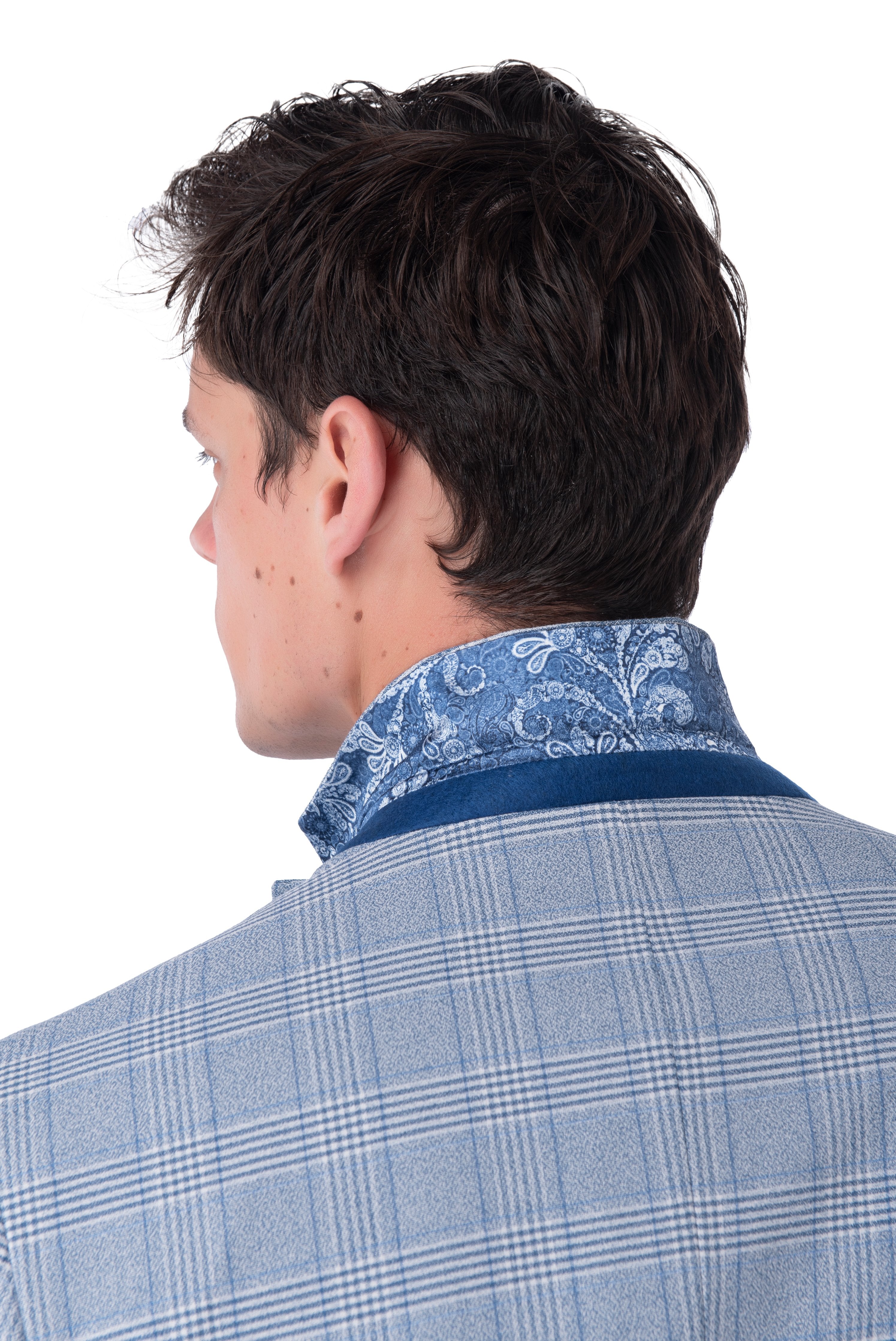 Nathan Harry Brown Blue Check Three Piece Slim Fit Suit RRP £259