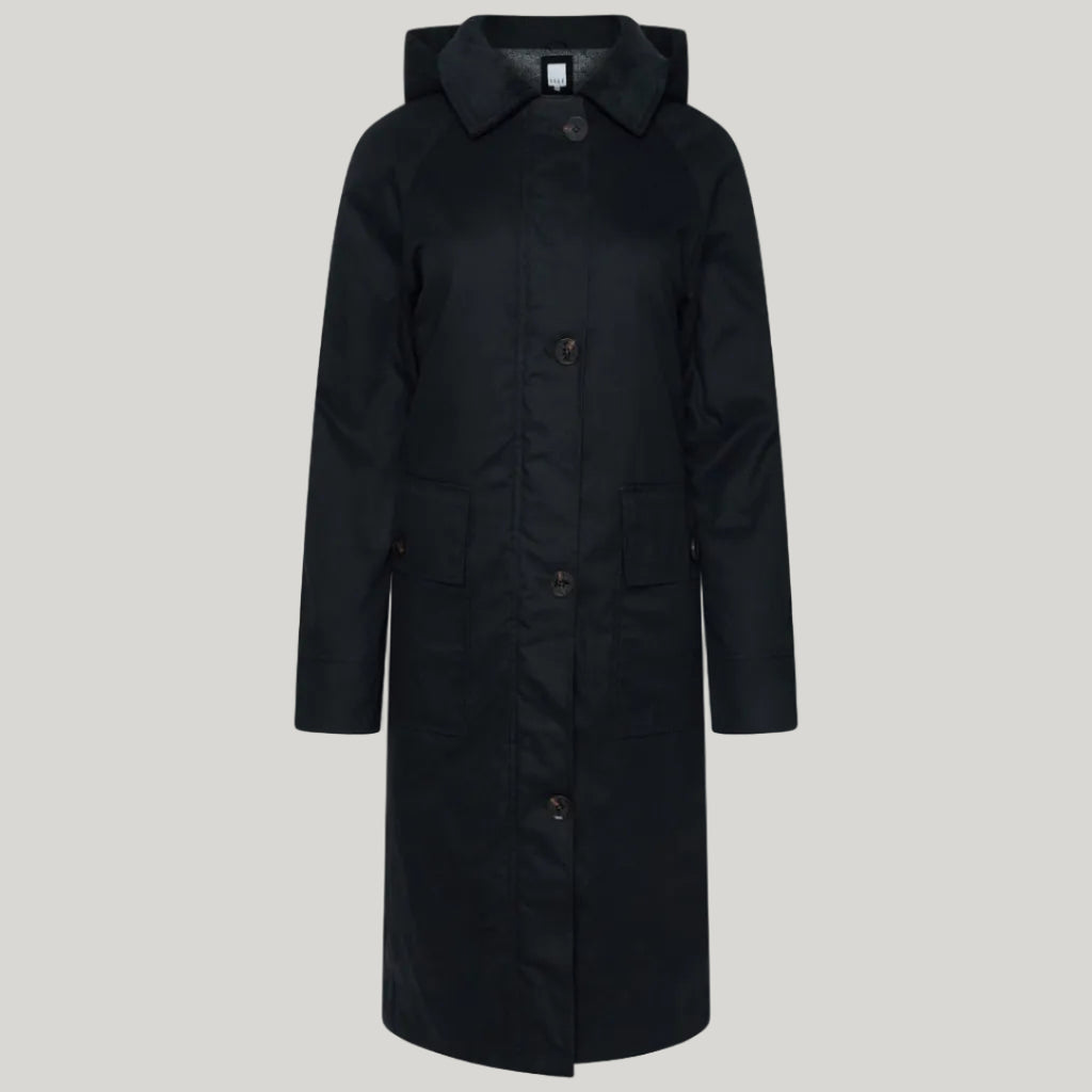Elle Waxed Cotton Long Coat RRP £189