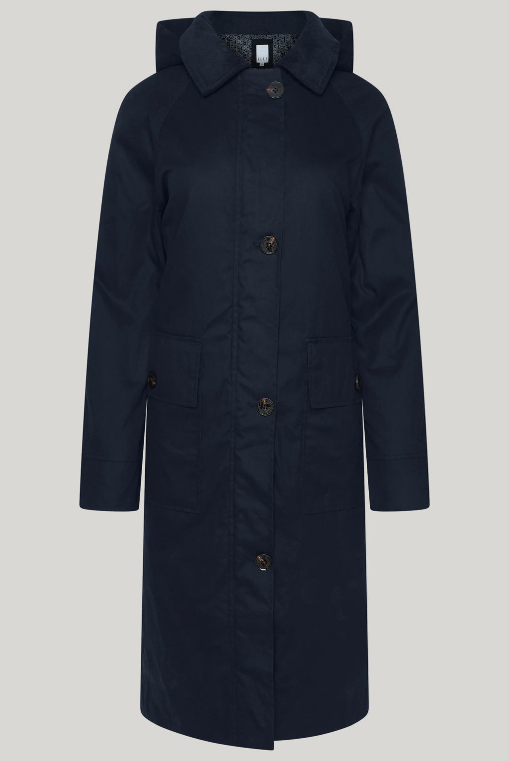 Elle Waxed Cotton Long Coat RRP £189