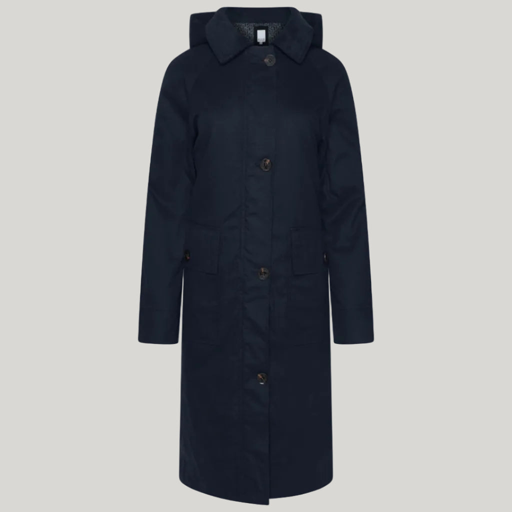 Elle Waxed Cotton Long Coat RRP £189