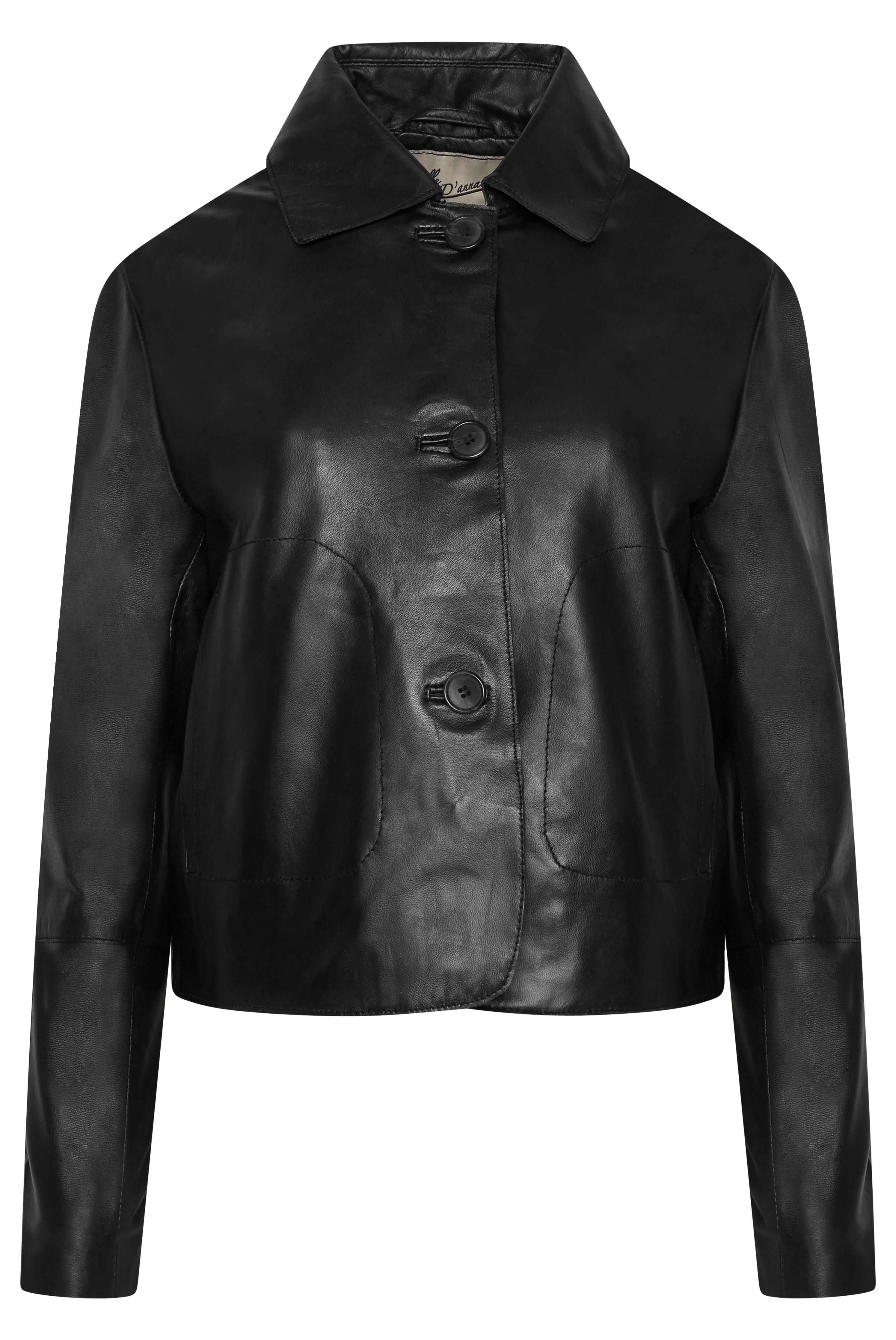 Megan Pelle D’annata Real Leather Jacket in Black RRP £279