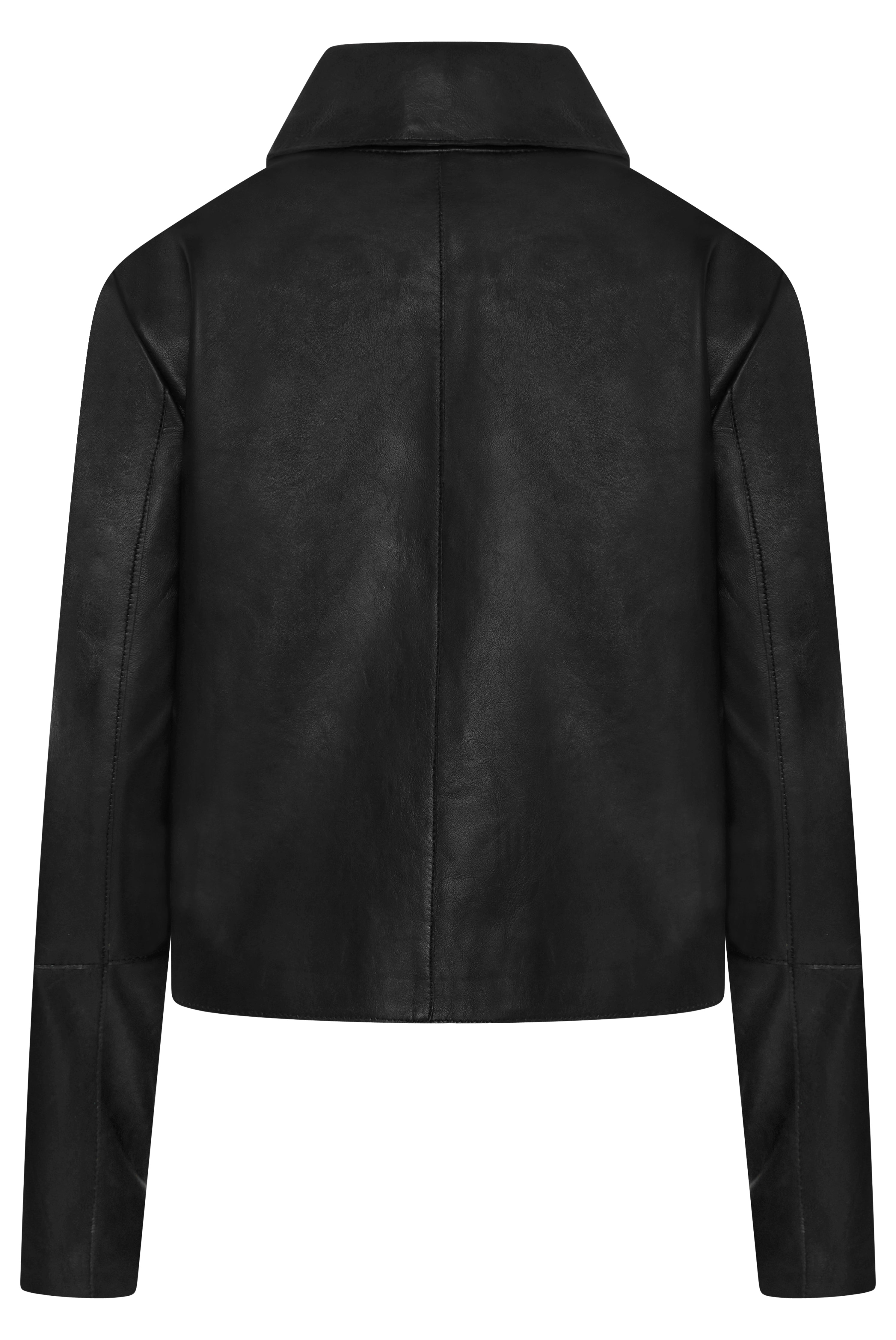 Megan Pelle D’annata Real Leather Jacket in Black RRP £279