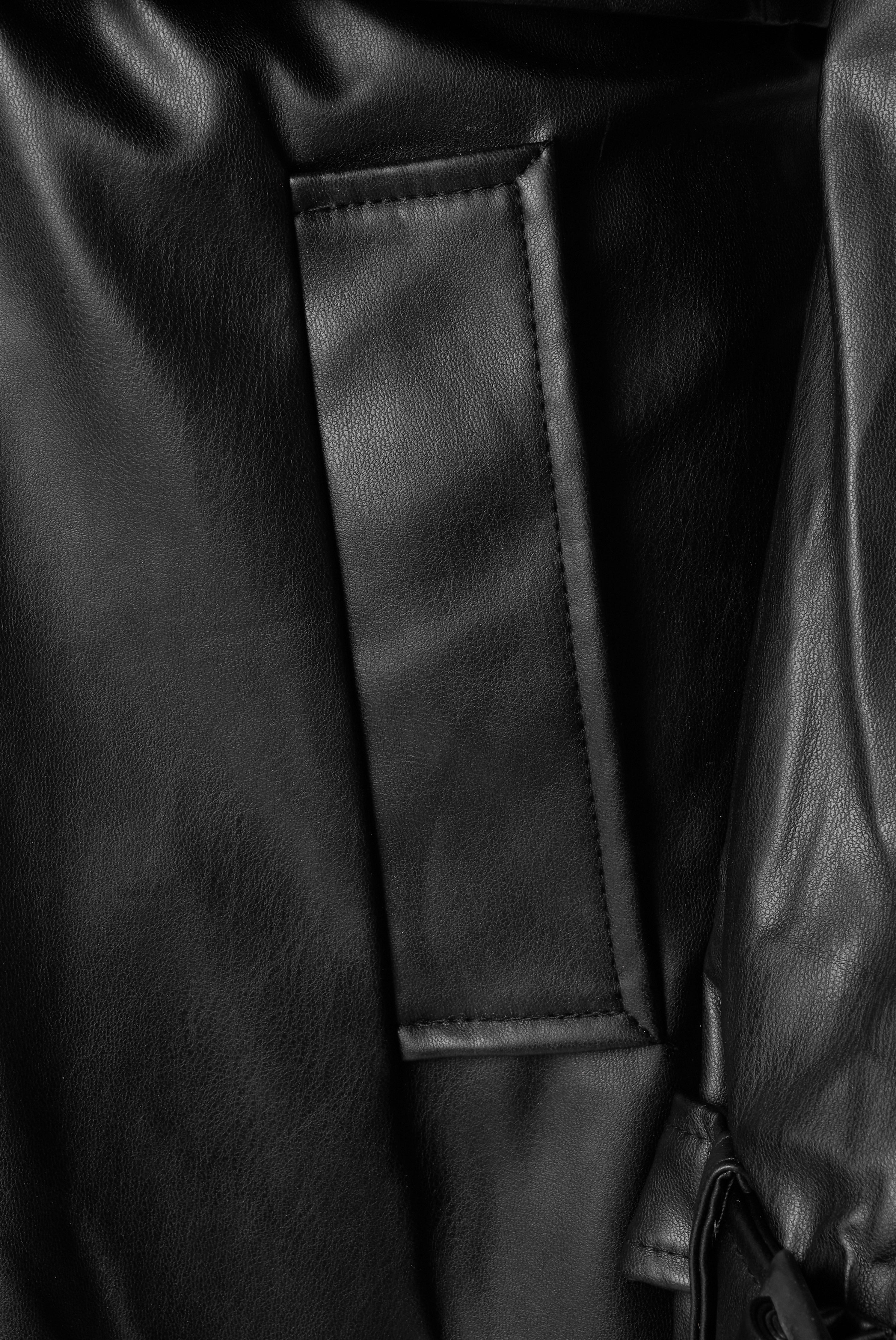 Elle Sophia PU Long Trench Coat in Black RRP £179