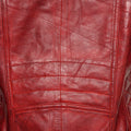 Pelle D’annata Ladies Real Leather Biker Jacket in Dark Red RRP £279